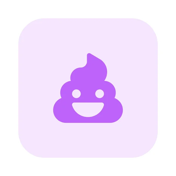 Poop Emoji Pictorial Representing Smiling Playout — стоковый вектор