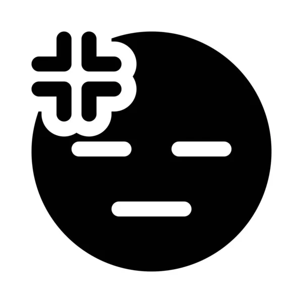 Müdes Oder Erschöpftes Emoticon Mit Plussymbol — Stockvektor