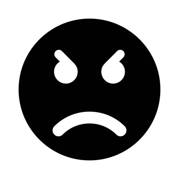 Θυμωμένος Και Έξαλλος Emoticon Διάταξη Έκφρασης Του Προσώπου — Διανυσματικό Αρχείο