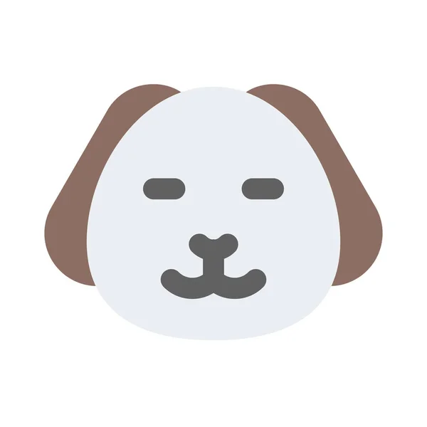 Smiling Puppy Eyes Closed Emoticon Shared Social Media — Stock Vector