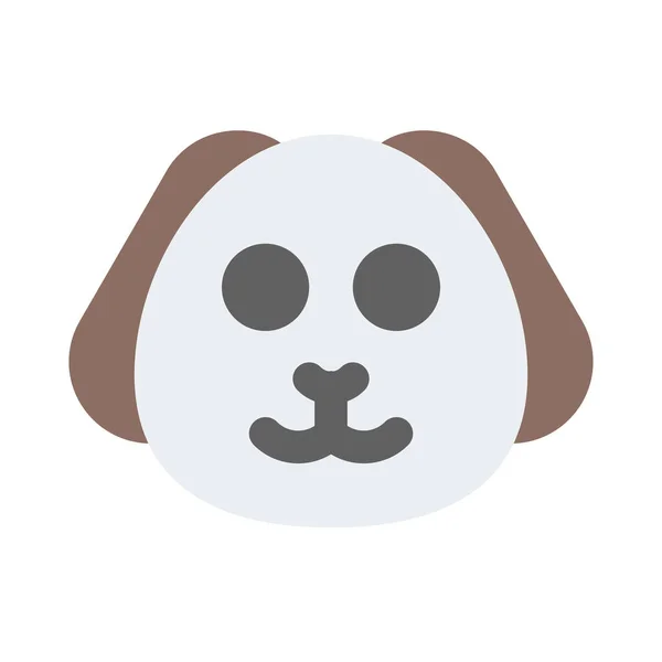 Lindo Cachorro Representación Pictórica Emoji Compartida Messenger — Vector de stock