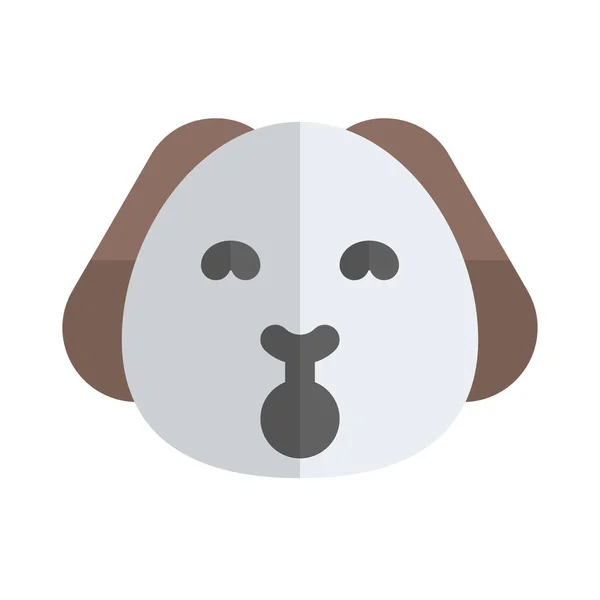Shock Expression Puppy Emoticon Smile Open Mouth — стоковый вектор