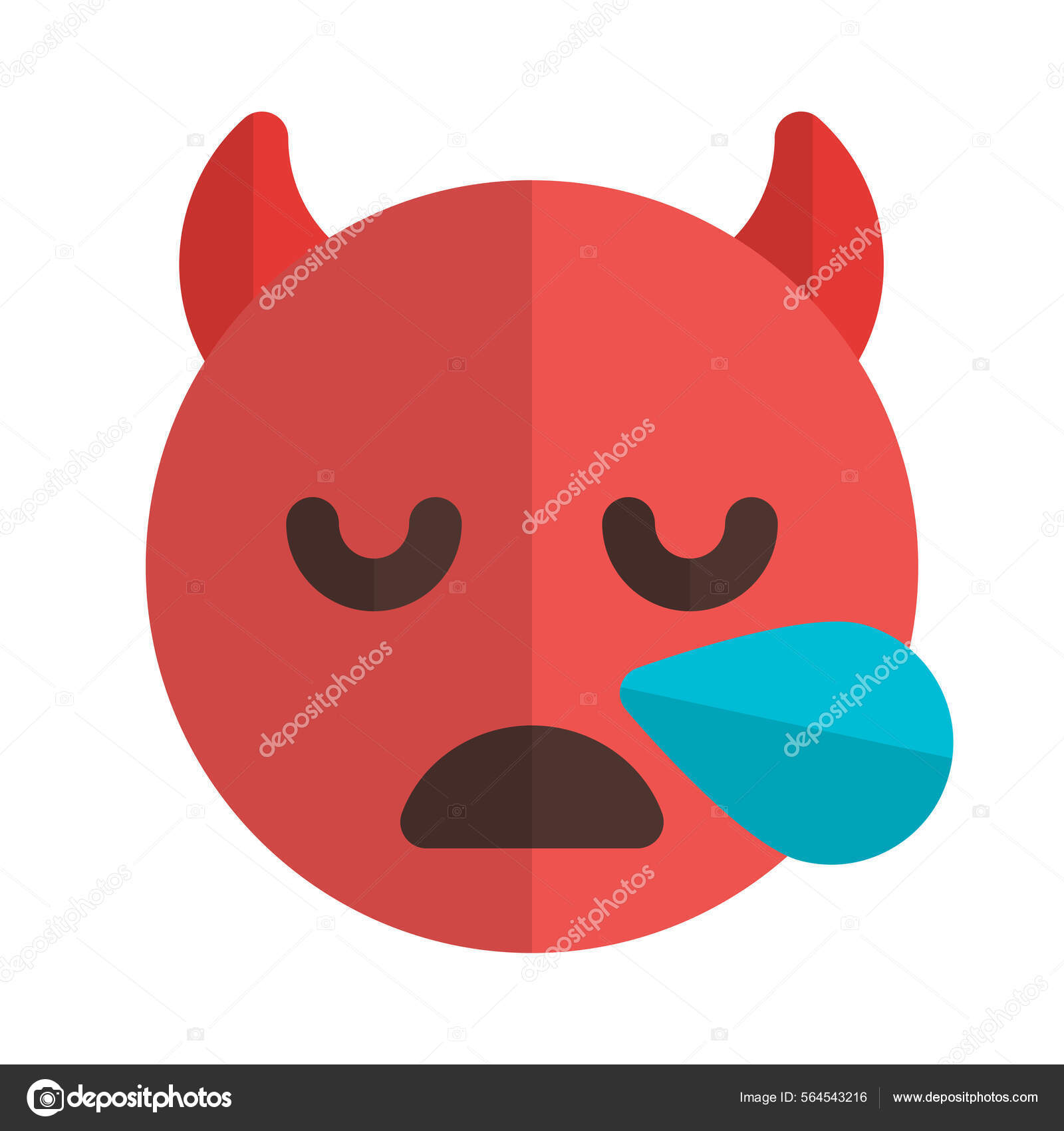 疲れた悪魔 Emojidex 絵文字デックス カスタム絵文字サービスで ストックベクター ©get4net 564543216, image size:1600x1700