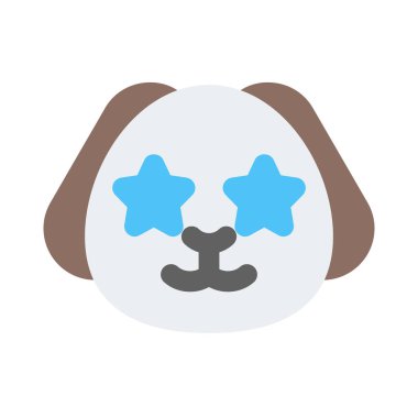 Köpek yavrusu gözlerinde takılı kalmış yıldız.