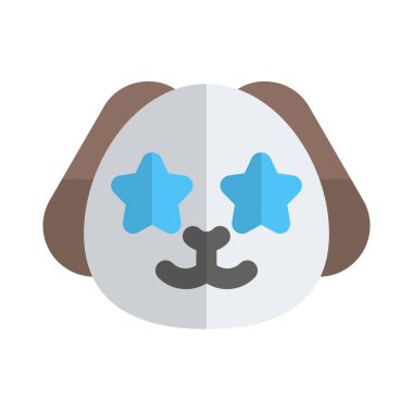 Köpek yavrusu gözlerinde takılı kalmış yıldız.