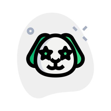 Köpek yavrusu gözlerinde takılı kalmış yıldız.