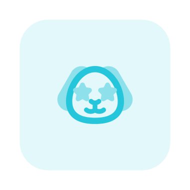 Köpek yavrusu gözlerinde takılı kalmış yıldız.