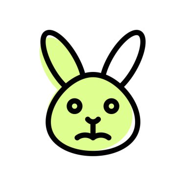 Üzgün tavşan somurtkan resim temsilcisi sohbet ifadesi