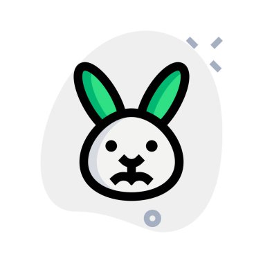 Üzgün tavşan somurtkan resim temsilcisi sohbet ifadesi