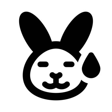 Soğuk terli vahşi tavşan yüz ifadesi