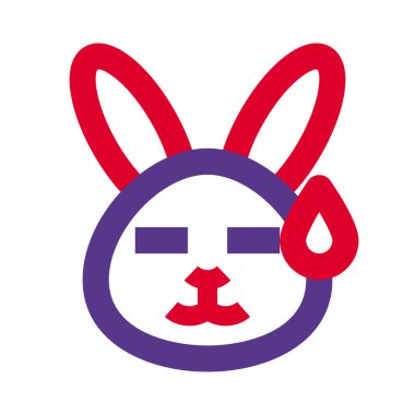 Soğuk terli vahşi tavşan yüz ifadesi