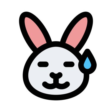 Soğuk terli vahşi tavşan yüz ifadesi