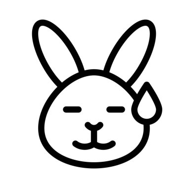 Soğuk terli vahşi tavşan yüz ifadesi