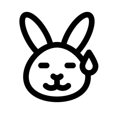 Soğuk terli vahşi tavşan yüz ifadesi