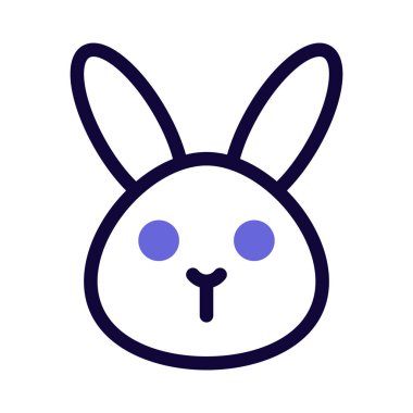 Ağzı olmayan vahşi tavşan resmedilmiş emoji