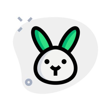 Ağzı olmayan vahşi tavşan resmedilmiş emoji