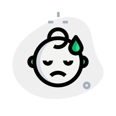 hüzünlü bebek yüz ifadesi ve gözyaşı damlası