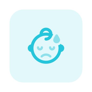 hüzünlü bebek yüz ifadesi ve gözyaşı damlası