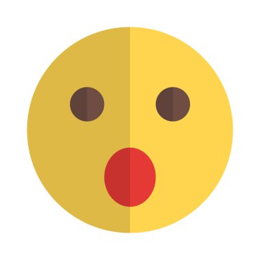 Şok yüz ifadesi geniş ağızlı