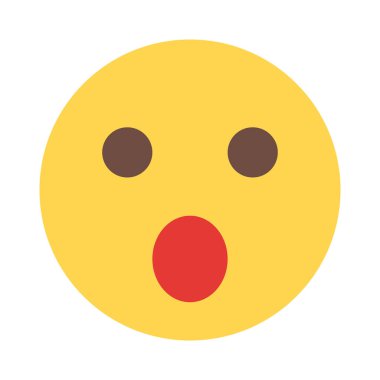 Şok yüz ifadesi geniş ağızlı