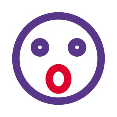 Şok yüz ifadesi geniş ağızlı