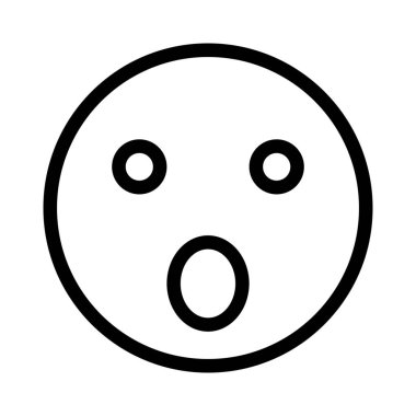 Şok yüz ifadesi geniş ağızlı