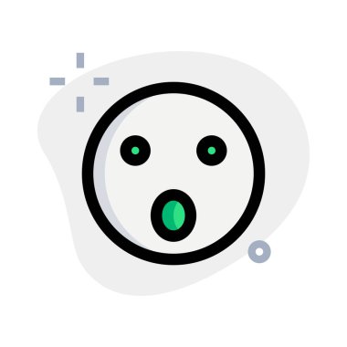 Şok yüz ifadesi geniş ağızlı