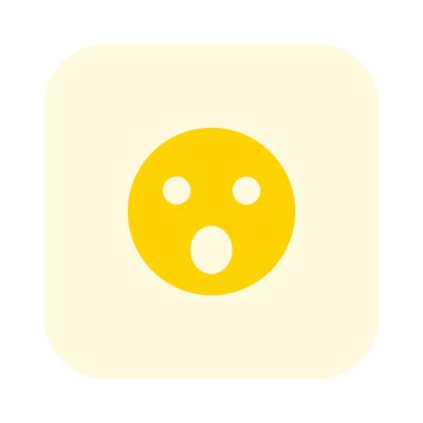 Şok yüz ifadesi geniş ağızlı