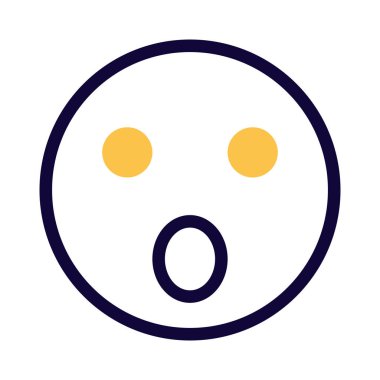 Şok yüz ifadesi geniş ağızlı