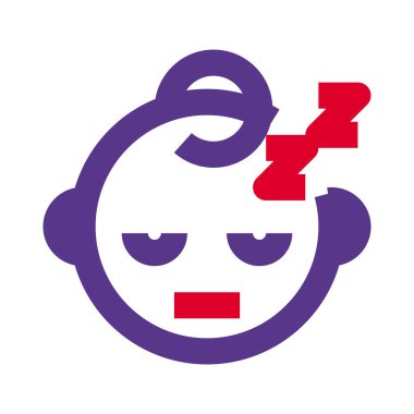 Z alfabesi olan uyuyan bebek. Messeger için simge.