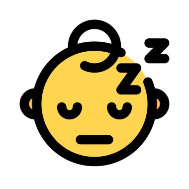 Z alfabesi olan uyuyan bebek. Messeger için simge.