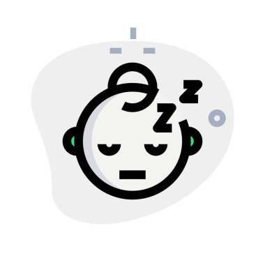 Z alfabesi olan uyuyan bebek. Messeger için simge.