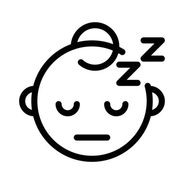 Z alfabesi olan uyuyan bebek. Messeger için simge.