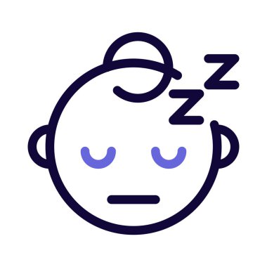 Z alfabesi olan uyuyan bebek. Messeger için simge.