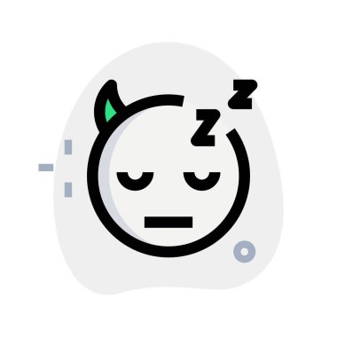 Boynuzlu şeytan Z alfabesiyle uyuyor.