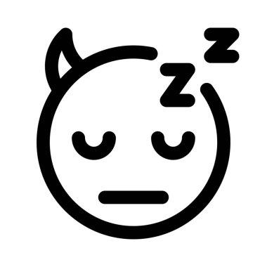 Boynuzlu şeytan Z alfabesiyle uyuyor.