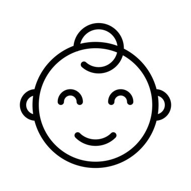 İnternet habercisi için gözleri kapalı gülümseyen bebek