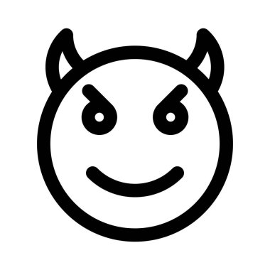 İnternet habercisinde boynuzlu gülümseyen şeytan