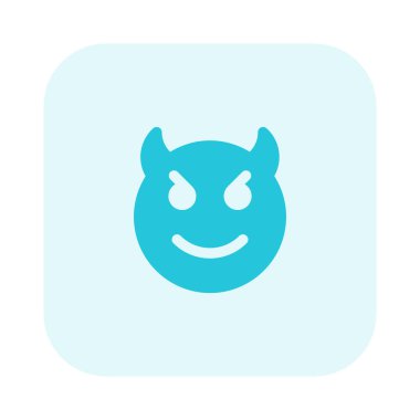 İnternet habercisinde boynuzlu gülümseyen şeytan