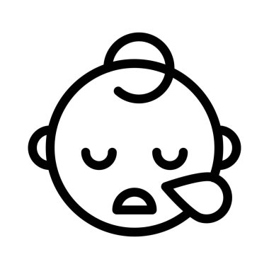 Yorgun ya da uykulu bebek emojisi