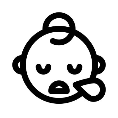 Yorgun ya da uykulu bebek emojisi