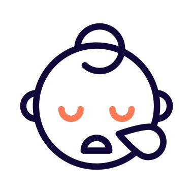 Yorgun ya da uykulu bebek emojisi