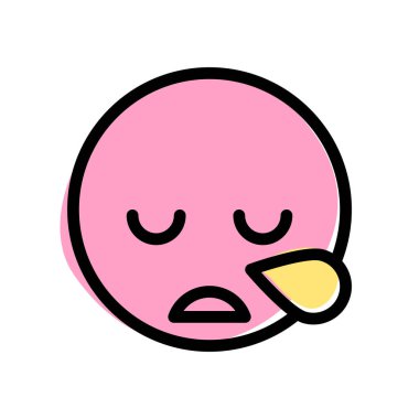 uykulu ya da yorgun emojili ter damlası