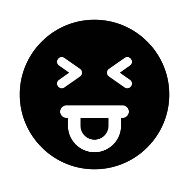İnternette paylaşılan dil emojisi ile şaşı yüz.
