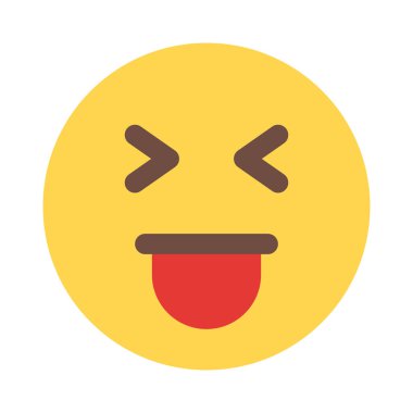 İnternette paylaşılan dil emojisi ile şaşı yüz.