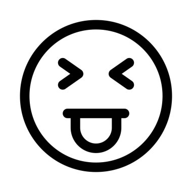 İnternette paylaşılan dil emojisi ile şaşı yüz.