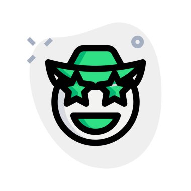 Kovboy gözlerinde takılı kalmış bir yıldız.