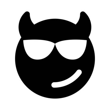 Boynuzları olan, güneş kremi sürmüş serin kötülük.