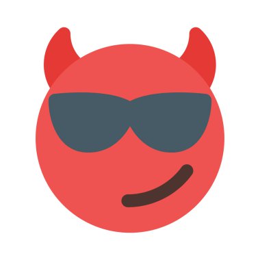 Boynuzları olan, güneş kremi sürmüş serin kötülük.