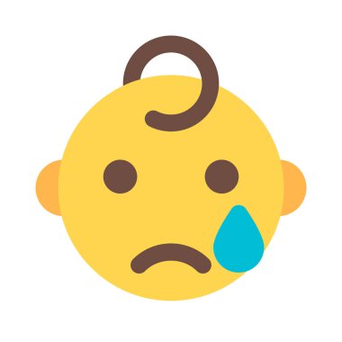 Üzgün bebek gözyaşı damlasıyla ağlıyor